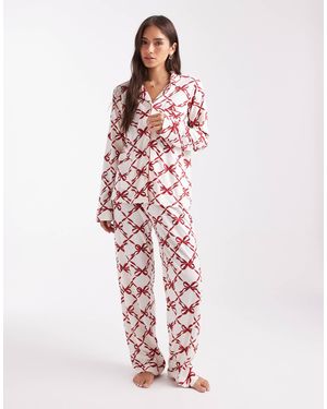 New Look Bow Revere Pyjamas - Pink