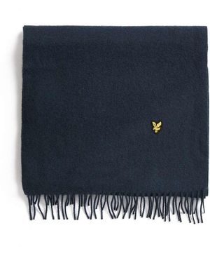 Lyle & Scott Scarves Plain Lambswool Scarf - Blue