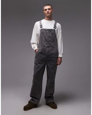 Dickies Classic Denim Dungarees - Grey