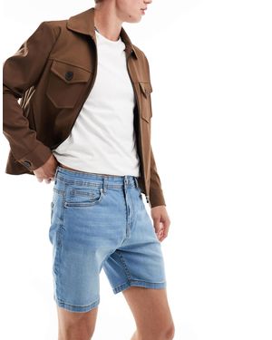 Don't Think Twice Dtt – elastische jeans-shorts - Blau