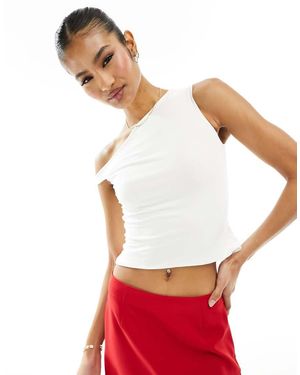 Fashionkilla Slinky Off Shoulder Top - White