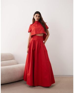 ARRANGE – plissierter maxirock - Rot