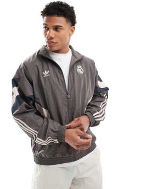 adidas Originals Adidas Football Real Madrid Originals Track Top - Grey