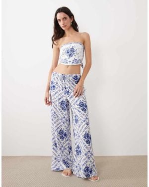 New Look Folk Beach Trousers - White