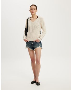 Cotton On Cotton V Neck Pullover - Natural