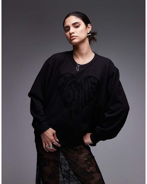 AllSaints Sudadera Negra Trip Piper De - Negro