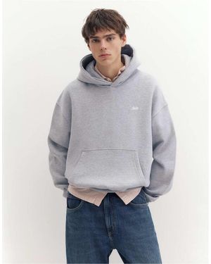 Pull&Bear Stwd Boxy-Fit Hoodie - Grijs