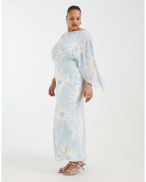 Never Fully Dressed Julianna Asymmetric Sleeve Maxi Dress - White