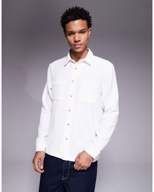 ASOS Textured Overshirt - Grey