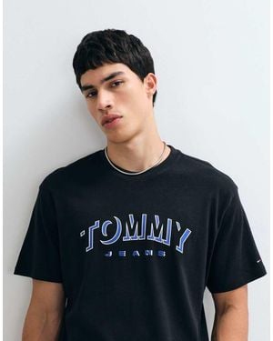 Tommy Hilfiger Dna Logo Relaxed Fit T-shirt - Black