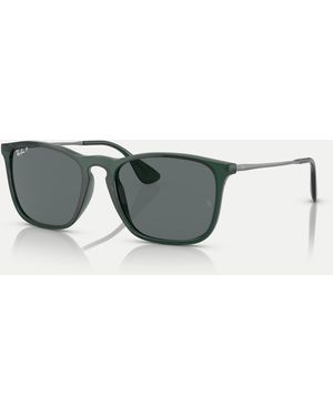 Ray-Ban – chris – eckige, polarisierte sonnenbrille - Grün