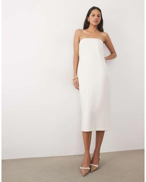 Ralph Lauren Bandeau Midi Dress - Natural