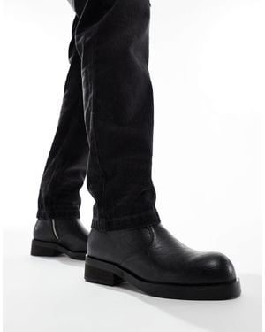 Koi Footwear Koi Fateless Stacked Biker Boots - Black