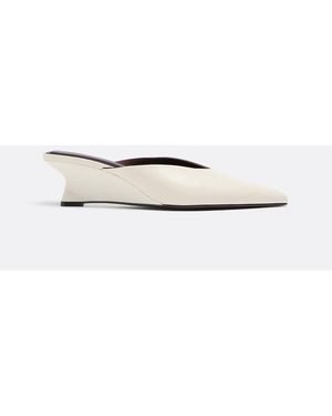 Stradivarius Mules Met Sleehak - Naturel
