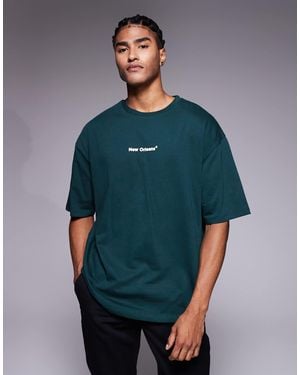 ASOS Oversized T-shirt With Sports Graphic - Multicolour
