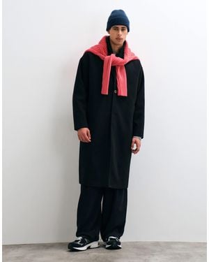 Only & Sons Longline Overcoat - Black