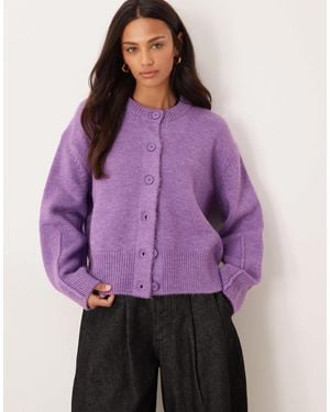 ASOS – kastige strickjacke - Lila