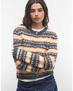 Monki Textured Knit Cardigan - Grey