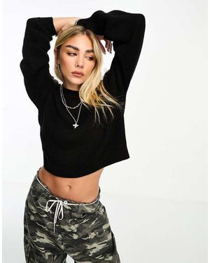 Noisy May Crew Neck Jumper - Black