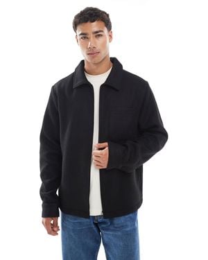 Jack & Jones Faux Wool Shacket - Blue