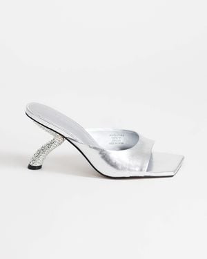 TOPSHOP Octavia Strappy High Diamante Heel Sandal - White