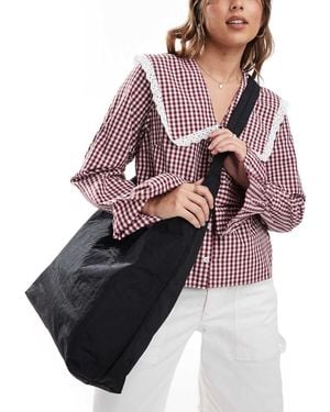 BAGGU Large Nylon Sling Shoulder Bag - Black