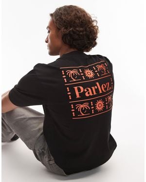 Parlez Ardor Motif Back T-shirt - Black