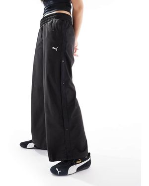 PUMA Wardrobe Ess Low Rise Popper Trousers - White
