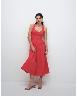 Kaiia – exclusive – midikleid - Rot