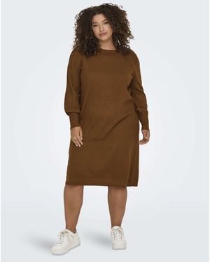 ONLY – strickkleid - Braun