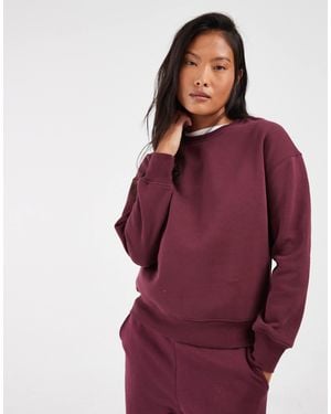 Noisy May Crew Neck Sweatshirt - Purple