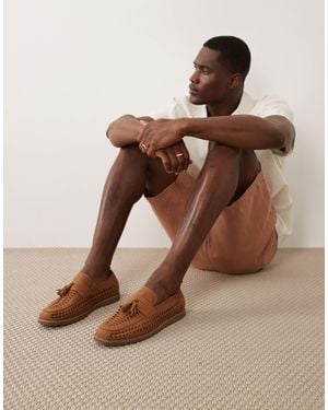 schuh – robbie – gewebte loafer - Braun