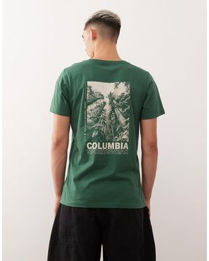 Columbia Camiseta Con Gráfico En La Espalda Rapid Ridge De - Verde