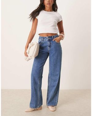 Aware Rena Mid Rise Wide Leg Jeans - Blue