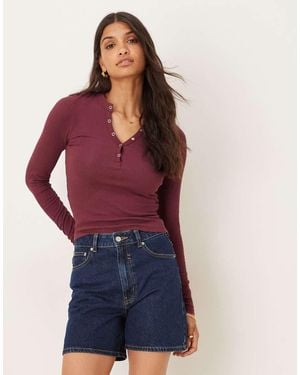Cotton On Ryan Henley Long Sleeve - Blue