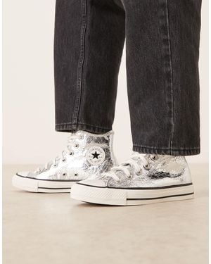 Converse Chuck taylor all star hi - baskets montantes - argent métallique - Métallisé