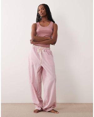 ASOS Asos design tall – strukturierte pyjamahose - Pink