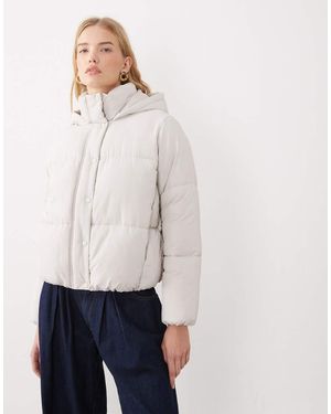 New Look Hooded Puffer Coat - White