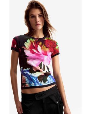 Desigual T-Shirt Ontworpen Door Mr. Christian Lacroix - Rood