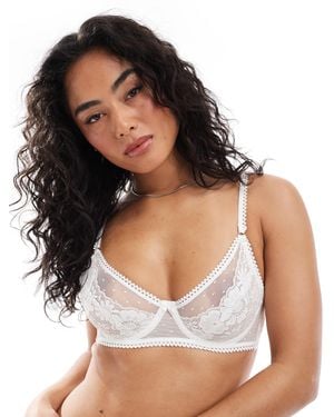 Cotton On Cotton On Holly Lace Underwire Bra With Overlay - Natural