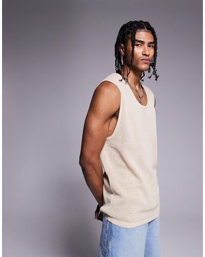 ADPT Débardeur oversize en crochet - cassé - Gris