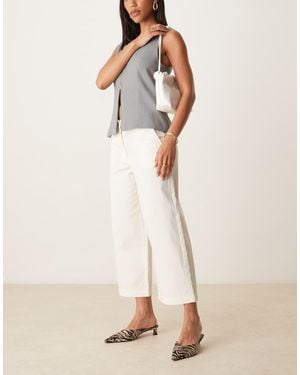 Jdy Cropped Wide Leg Trouser - Natural