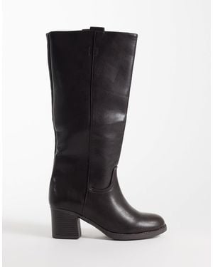 SEQWL Byron Pull On Knee Boots - Black