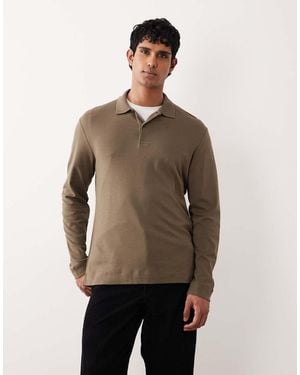 Mango 100% Cotton Knitted Polo Top - Natural