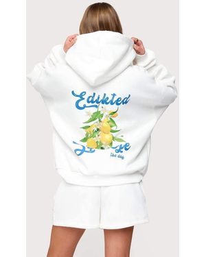 Edikted Squeeze The Day Hoodie - White