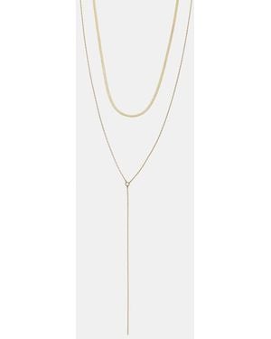 Pull&Bear Set Van Lariat-Kettingen - Wit