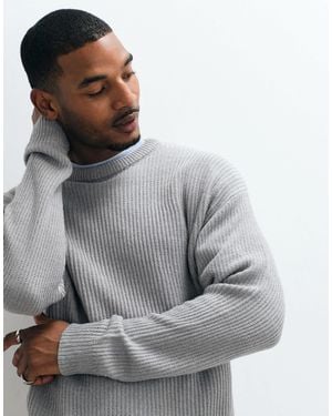 JJ Rebel – strukturierter pullover - Grau
