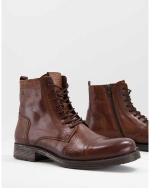 Jack & Jones Laceup Tall Boot - Brown