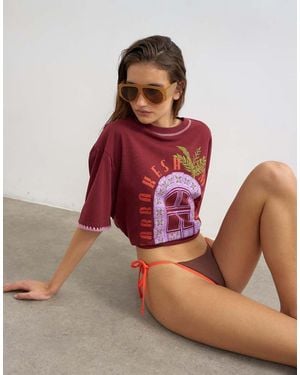 TOPSHOP Ibiza Thong Bikini Bottom - Red