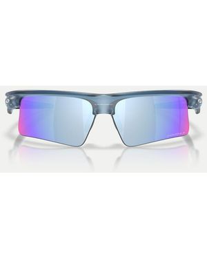 Oakley Bisphaera Speed Rectangle Polarised Sunglasses With Mirrored Lens - Blue